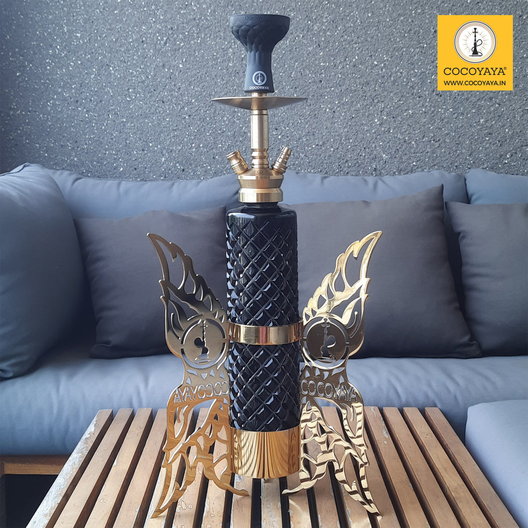 COCOYAYA Fly Series Flamingo Hookah Golden ( Black Base )