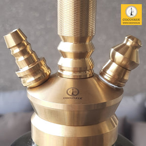 COCOYAYA Angel Fly Hookah Golden ( Dark Green Base )