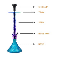 Load image into Gallery viewer, COCOYAYA King Series Genghis Blue Base Hookah Rainbow
