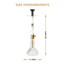 Load image into Gallery viewer, COCOYAYA Ottoman Series Ghazi Hookah Golden White (Transparent Base)
