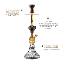 Load image into Gallery viewer, COCOYAY Bohemian Serie Angry Jo Hookah Golden
