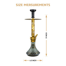 Load image into Gallery viewer, COCOYAYA Jade Series Valeriya Hookah Golden (Desgin 3 Cut Glass Base)
