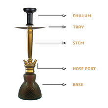 Load image into Gallery viewer, COCOYAYA Prince Series Dino Hookah Golden ( Dark Grey )

