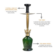 Load image into Gallery viewer, COCOYAYA Prince Series Dino Hookah Champagne ( Green Base )
