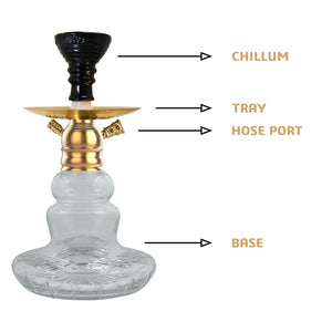 COCOYAYA X Series Hookah X4 Golden (Transparent Base)
