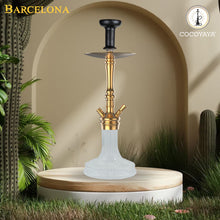 Load image into Gallery viewer, COCOYAYA Barcelona Hookah Golden (Transparent Base)(with bag)
