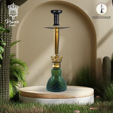 Load image into Gallery viewer, COCOYAYA Prince Series Dino Hookah Golden (Dark Green Base)
