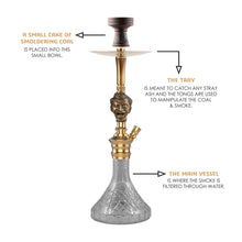 Load image into Gallery viewer, COCOYAYA Bohemian Series Gringo Hookah Golden (Grey Base)

