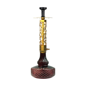 COCOYAYA Ferro Series Almavi Hookah Golden (Dark Purple Base)