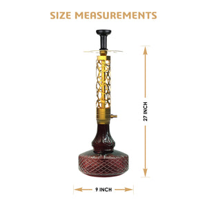 COCOYAYA Ferro Series Almavi Hookah Golden (Dark Purple Base)