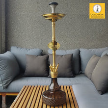 Load image into Gallery viewer, COCOYAYA King Series Greate Hookah Golden ( Grey Base )
