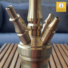 Load image into Gallery viewer, COCOYAYA King Series Greate Hookah Golden ( Dark Green Base ) With Bag
