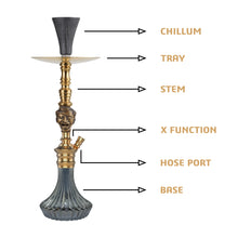 Load image into Gallery viewer, COCOYAYA Bohemian Series Gringo Shisha Hookah Golden (Base Black)
