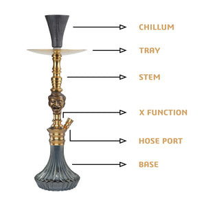 COCOYAYA Bohemian Series Gringo Shisha Hookah Golden (Base Black)