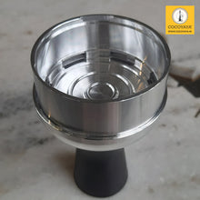 Load image into Gallery viewer, COCOYAYA Hookah Chillum Silicone Metal Bowl + Heat Management Device Black Silver
