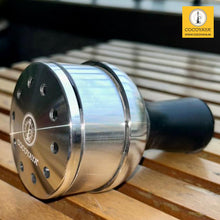 Load image into Gallery viewer, COCOYAYA Hookah Chillum Silicone Metal Bowl + Heat Management Device Black Silver
