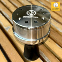 Load image into Gallery viewer, COCOYAYA Hookah Chillum Silicone Metal Bowl + Heat Management Device Black Silver
