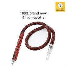 Load image into Gallery viewer, COCOYAYA Long Handle Synthetic Hookah Pipe Red Black For All Hookah (66 Inches) (Color And Design May Vary )
