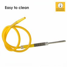 Load image into Gallery viewer, COCOYAYA Silicone Hookah Pipe 74 Inch Long Hose, Flexible Washable for All Hookahs (Yellow Grey)
