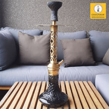 Load image into Gallery viewer, COCOYAYA Jade Series Valeria Hookah Golden (Design 12 Grey Base) With Bag
