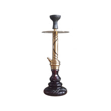 Load image into Gallery viewer, COCOYAYA Valeria Hookah Golden (Dark Purple Base) with Bag
