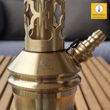 Load image into Gallery viewer, COCOYAYA Jade Series Valeria Hookah Golden ( Design 10 Dark Purple Base ) With Bag
