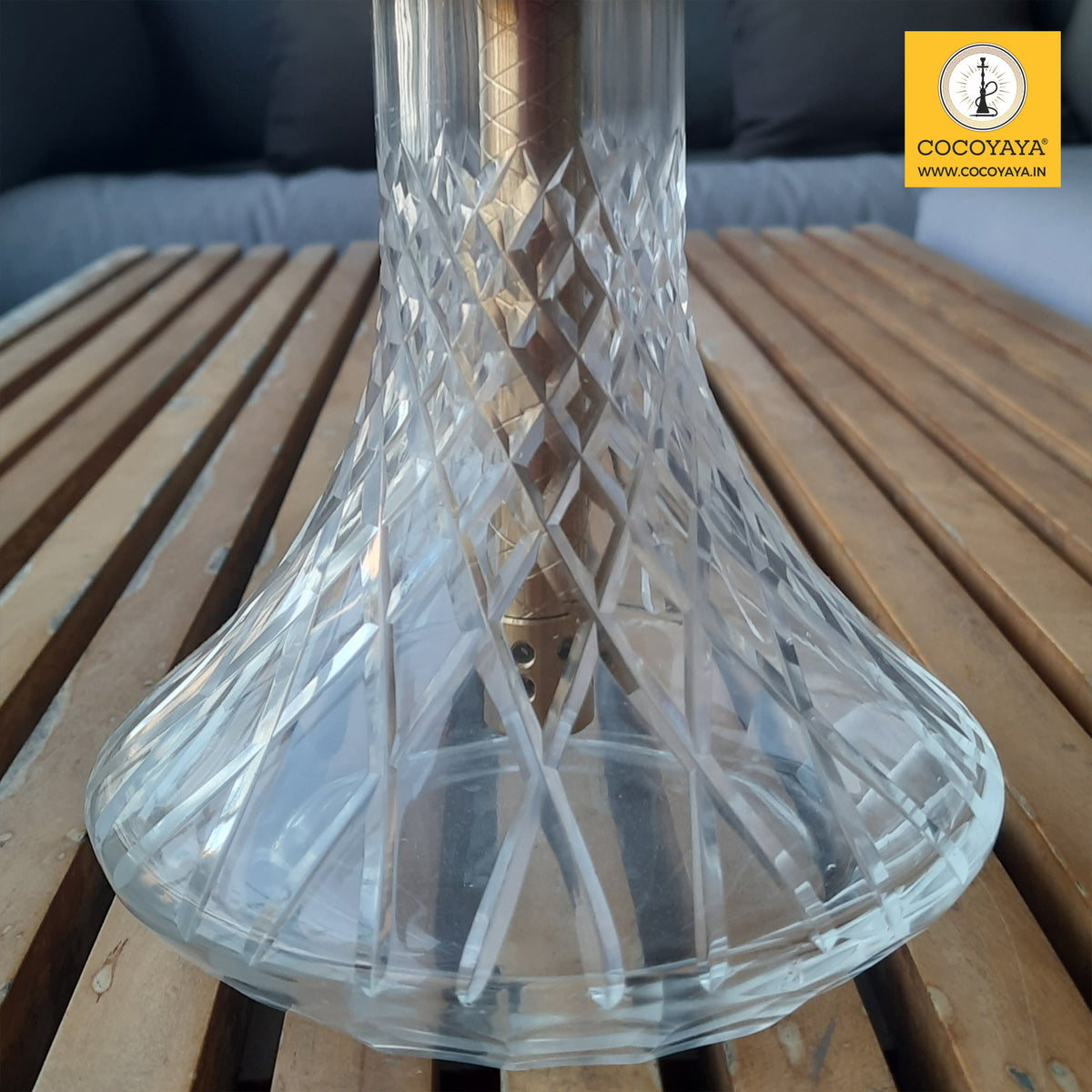 COCOYAYA Jade Series Valeria Hookah Golden (Design 10 Transparent Base ...