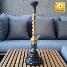 Load image into Gallery viewer, COCOYAYA Jade Series Valeria Hookah Golden (Design 11 Dark Green Base) with Bag

