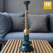 Load image into Gallery viewer, COCOYAYA Jade Series Valeria Hookah Golden ( Design 12 Aqua Base ) With Bag
