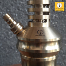 Load image into Gallery viewer, COCOYAYA Jade Series Valeria Hookah Golden (Design 1 Dark Green Base) With Bag

