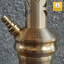 Load image into Gallery viewer, COCOYAYA Jade Series Valeria Hookah Golden (Design 2 Dark Purple Base) With Bag
