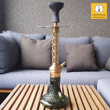 Load image into Gallery viewer, COCOYAYA Jade Series Valeria Hookah Golden (Design 7 Light Green Base) With Bag
