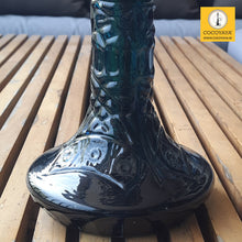 Load image into Gallery viewer, COCOYAYA Jade Series Valeria Hookah Golden ( Design 7 Dark Aqua Blue Base ) With Bag

