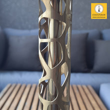 Load image into Gallery viewer, COCOYAYA Jade Series Valeria Hookah Golden ( Design 7 Dark Aqua Blue Base ) With Bag
