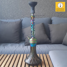 Load image into Gallery viewer, COCOYAYA Jade Series Valeriya Hookah Rainbow (Design 7 Dark Grey Base) with Bag
