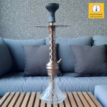 Load image into Gallery viewer, COCOYAYA Jade Series Valeriya Hookah Rose Golden (Design 10 Transparent Base) with Bag

