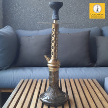 Load image into Gallery viewer, COCOYAYA Jade Series Valeria Hookah Golden ( Design 10 Dark Grey  Base ) With Bag
