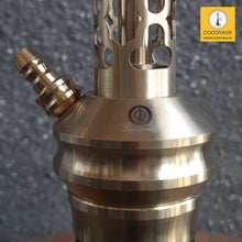Load image into Gallery viewer, COCOYAYA Jade Series Valeria Hookah Golden (Design 10 Dark Green Base) with Bag

