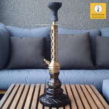 Load image into Gallery viewer, COCOYAYA Jade Series Valeria Hookah Golden (Design 10 Olive Green Base) with Bag
