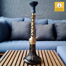 Load image into Gallery viewer, COCOYAYA Jade Series Valeria Hookah Golden ( Design 2 Dark Grey Base ) With Bag
