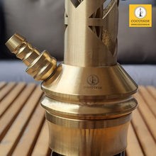Load image into Gallery viewer, COCOYAYA Jade Series Valeria Hookah Golden (Design 2 Dark Green Base) With Bag
