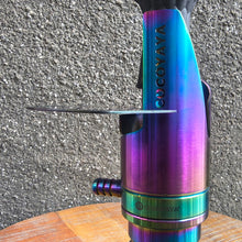Load image into Gallery viewer, COCOYAYA Mini Ferro Series Keno Hookah Rainbow  (Dark Aqua Green Base) with Bag
