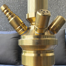 Load image into Gallery viewer, COCOYAYA King Series 2.0  Chandra Gupta Maurya Hookah Golden ( Dark Grey Base) With Bag
