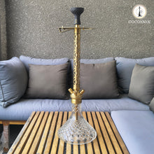 Load image into Gallery viewer, COCOYAYA King Series 2.0 Rana Sanga Hookah Golden (Transparent Base) With Bag
