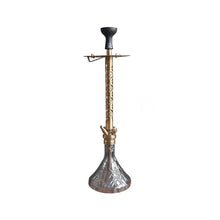 Load image into Gallery viewer, COCOYAYA King Series 2.0 Akbar The Great Hookah Golden (Grey Base) With Bag
