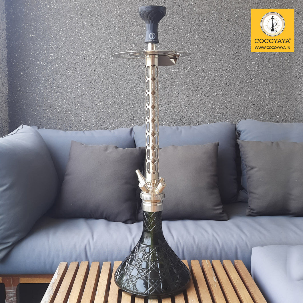 COCOYAYA King Series 2.0 Babur Khan Hookah Champagne ( Dark Green Base)
