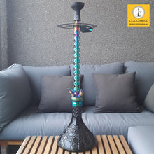 Load image into Gallery viewer, COCOYAYA King Series 2.0 Chandragupta Maurya Hookah Rainbow (Dark Grey Base) With Bag
