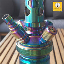 Load image into Gallery viewer, COCOYAYA King Series 2.0 Chandragupta Maurya Hookah Rainbow (Dark Grey Base) With Bag
