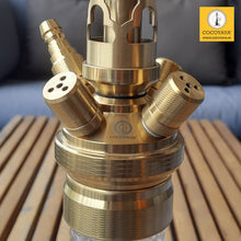 Load image into Gallery viewer, COCOYAYA King Series 2.0  Sher Shah Hookah Golden ( Transparent Base) With Bag
