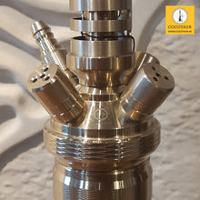 Load image into Gallery viewer, COCOYAYA King Series 2.0 Vikram Aditya Hookah Champagne ( Dark Green Base) With Bag
